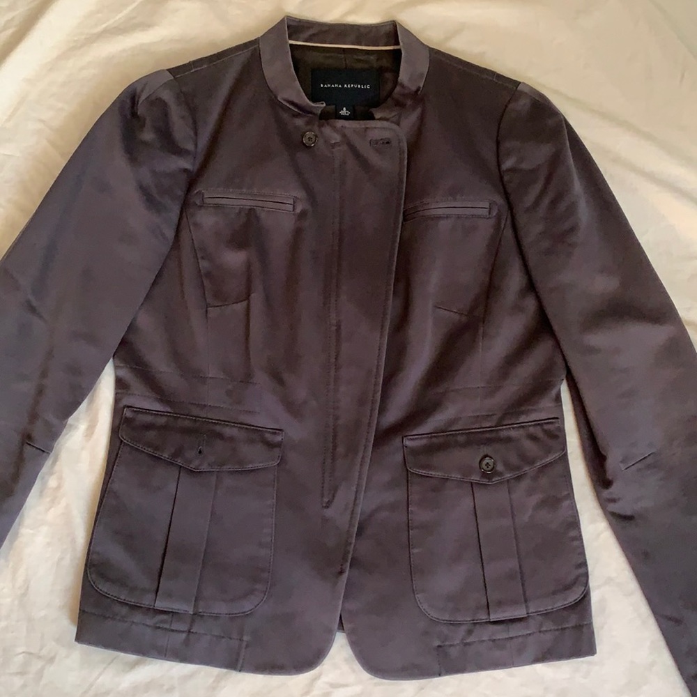 Banana republic zipper collarless jacket